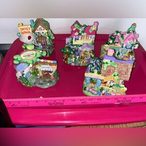 Vintage Ceramic Easter Village Collection - 5 pc set